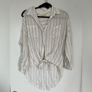 Anthropologie tie front button down